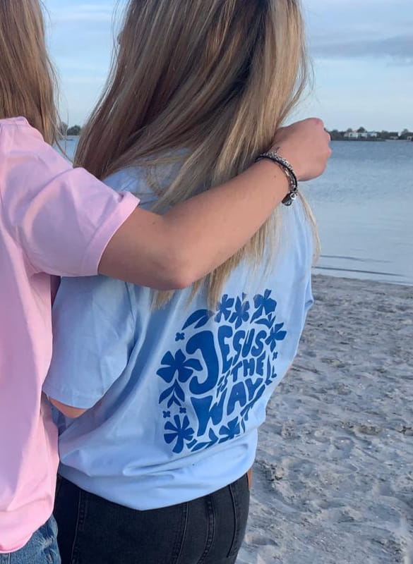 Jesus Is The Way T-shirt Blue