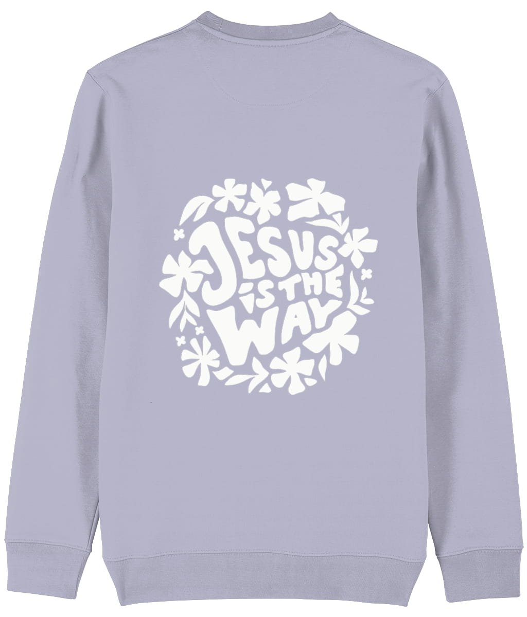 Jesus Is The Way Sweater Lavender