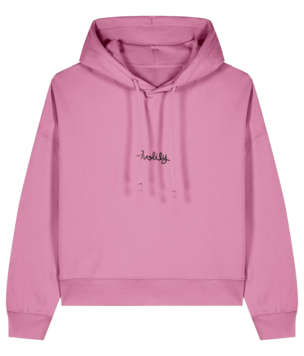 Praise God Cropped Hoodie Pink