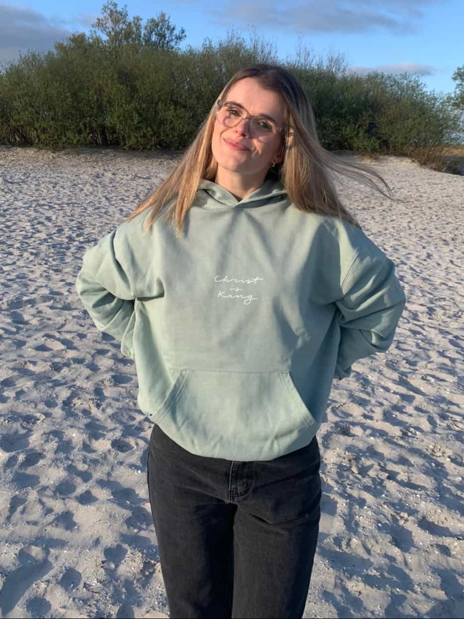 Christ Is King Hoodie Aloe