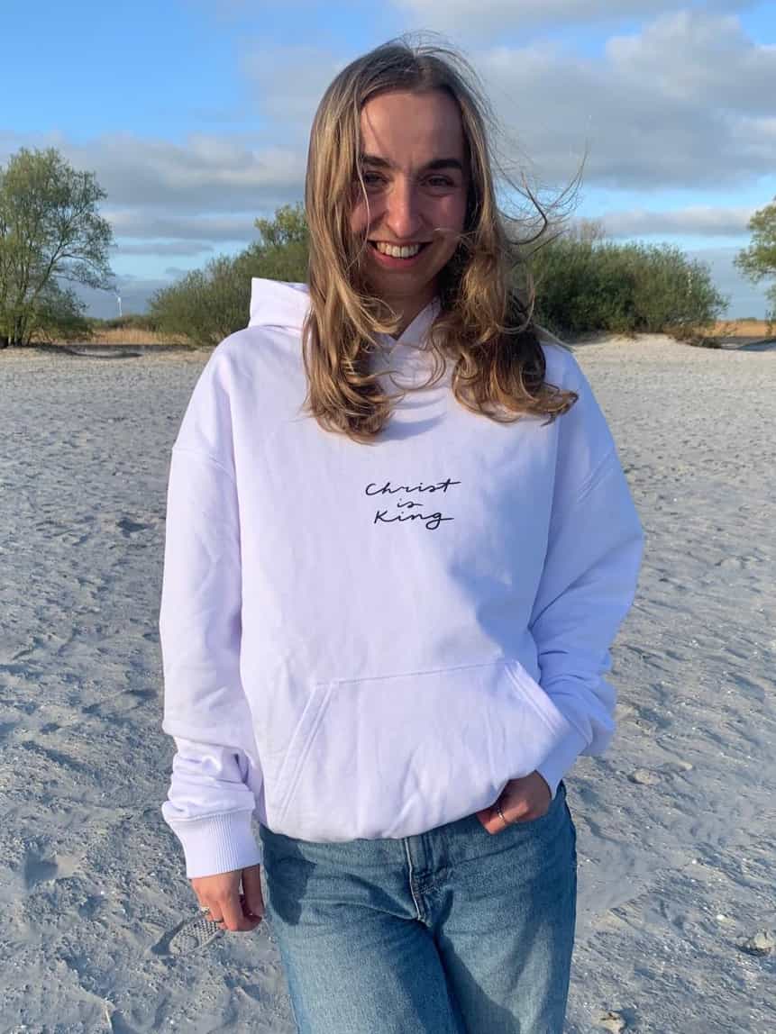 Christ Is King Hoodie White